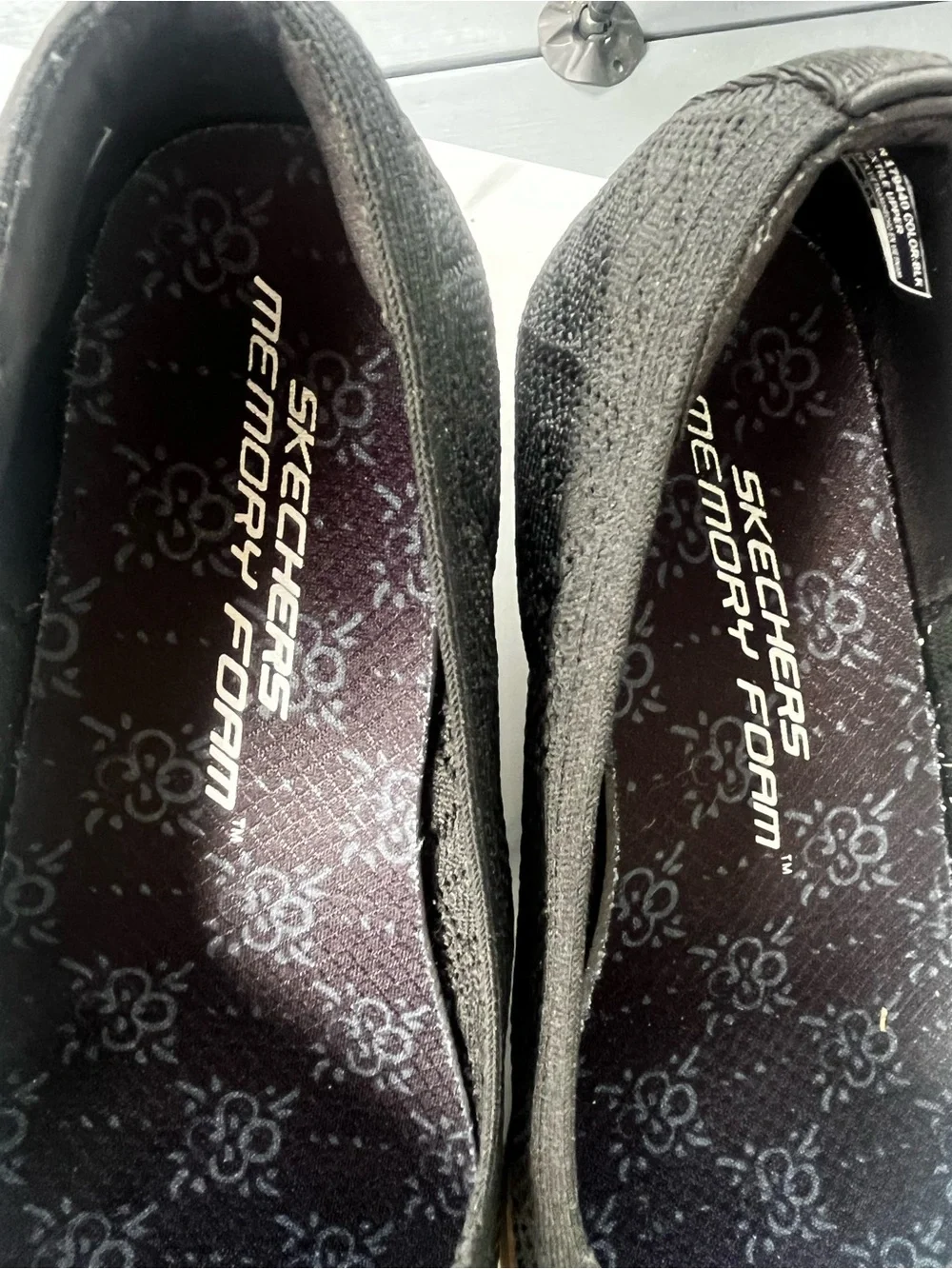 Skechers Black Memory Foam Knit Flats